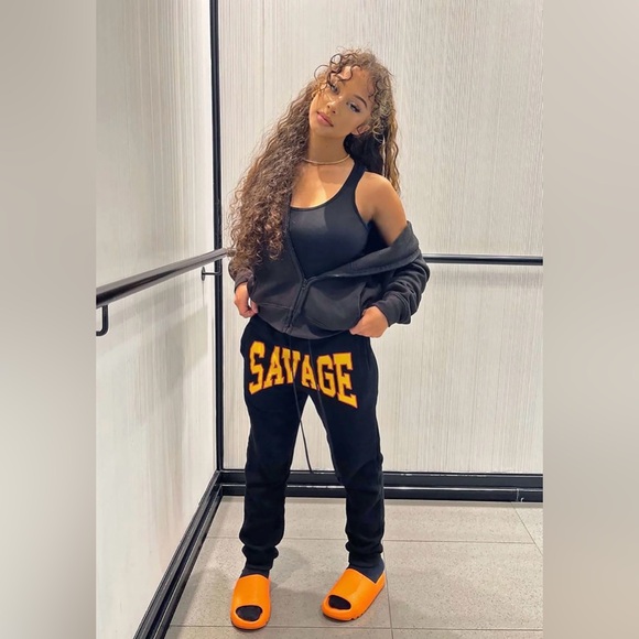 Fashion Nova Savage Sweatpants- Black Women's Size Large Sold Out Online! - Picture 2 of 7